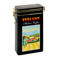 Tuscany rechthoekig koffieblik 500g met beugelsluiting
